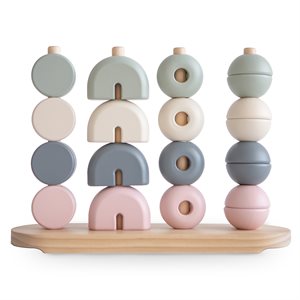 Mushie Wooden Multi Shape Stacker - Original